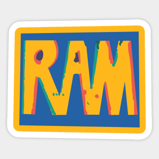 McCartney Ram Yellow Shirt Sticker